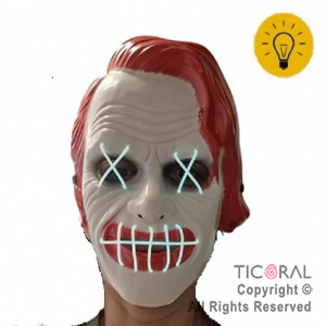 MASCARA GUASON LUMINOSA ROJA X 1